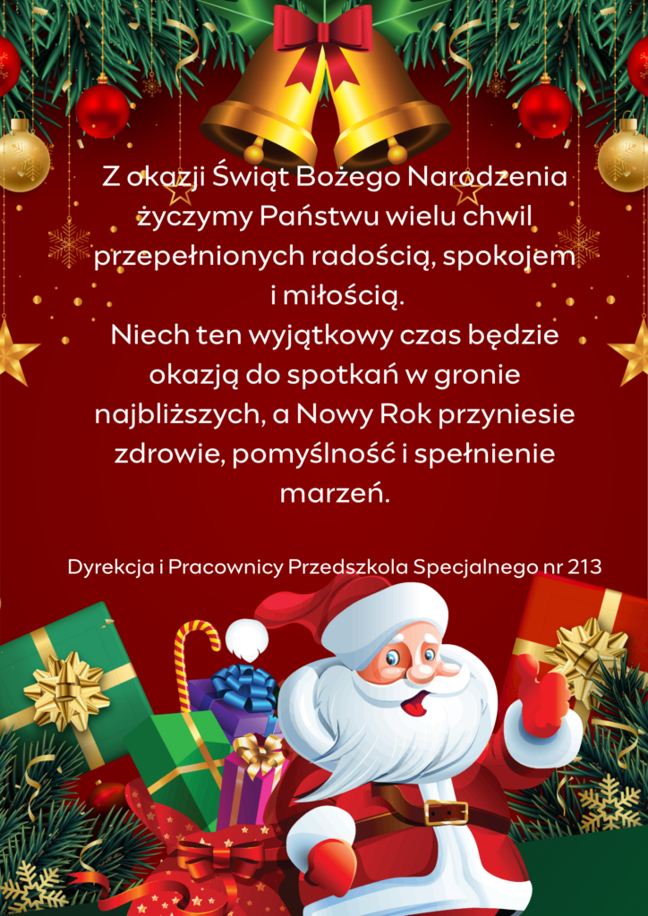 Życzenia z okazji Świąt Bożego Narodzenia